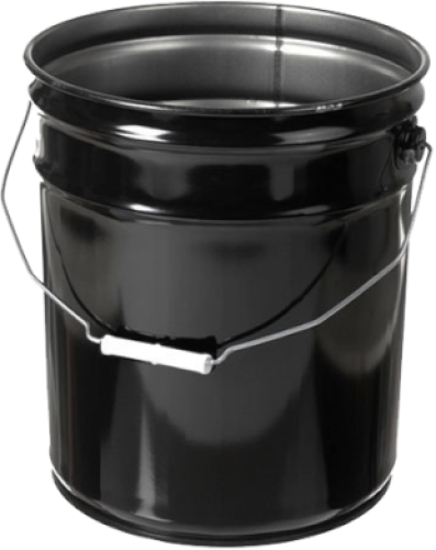 162-1252 - STEEL BUCKET,5 GAL. 29 GAUGE BLACK (NO LID)