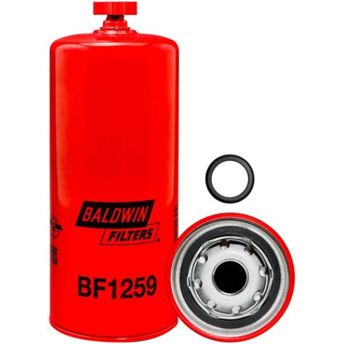 BF1259 - FILTER, FUEL/WATER SEPERATIOR WITH DRAIN SPIN ON-BALDWIN