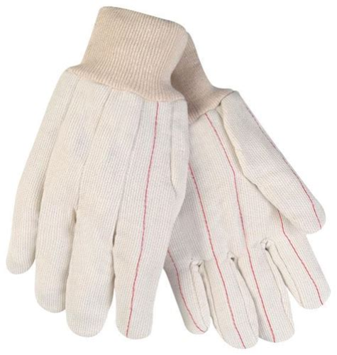 GLOVE-LOGO - GLOVE,POLY/COT DOUBLE PALM KNIT WRIST WHITE AND MAVERICK LOGO (1 PAIR)
